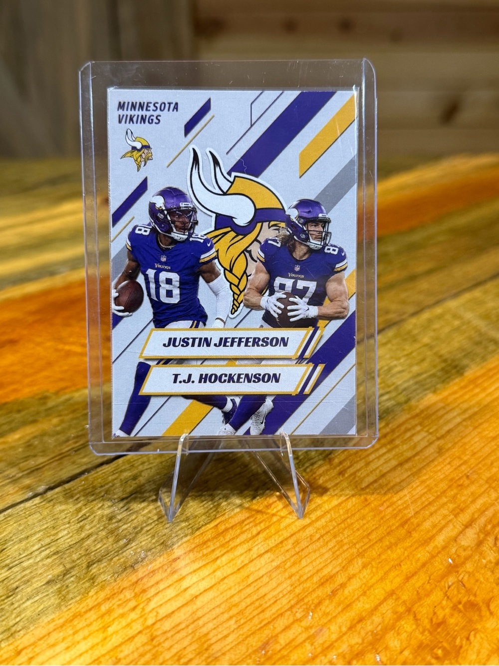 Justin Jefferson / T.J. Hockenson Minnesota Vikings Custom Football Card